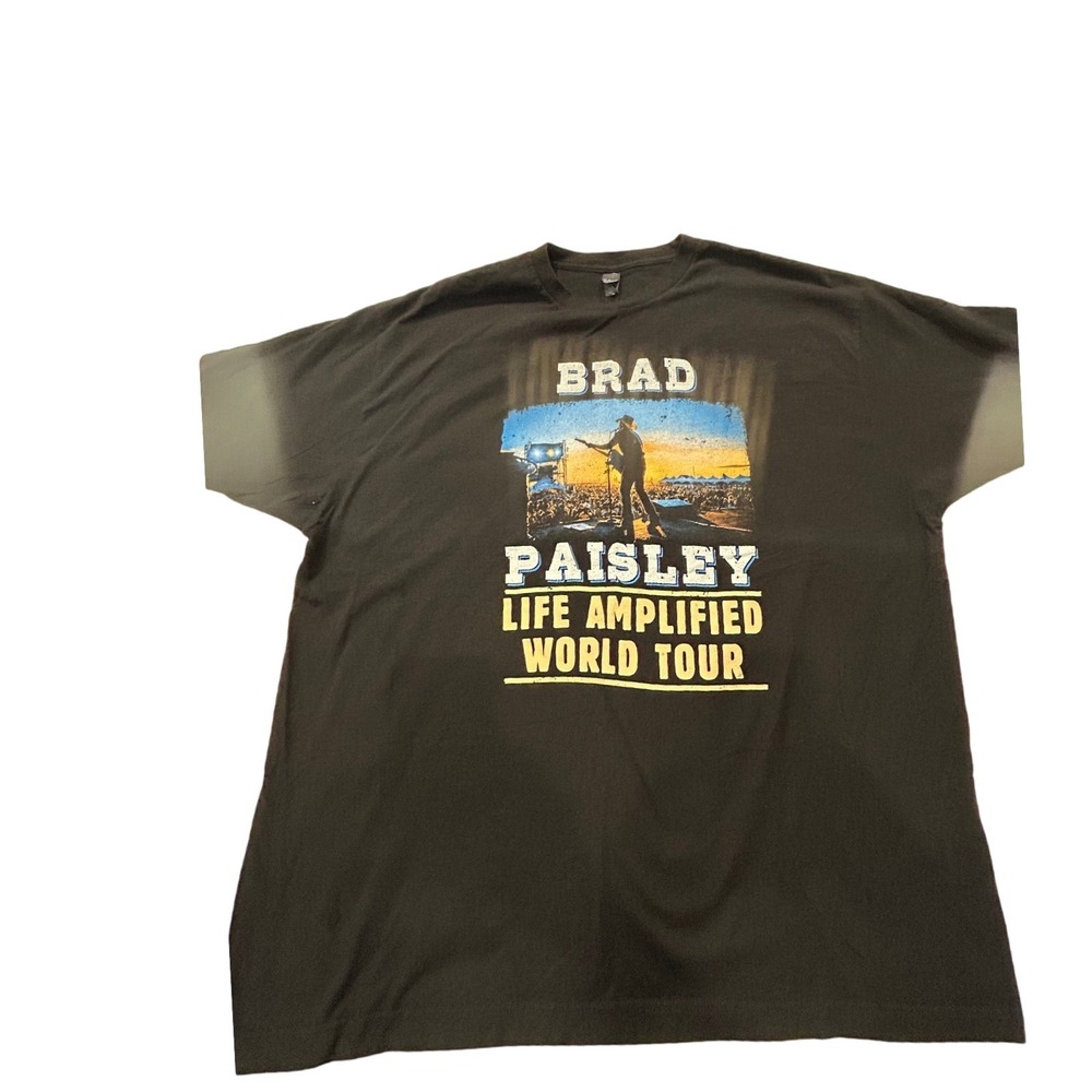 Tultex Brad Paisley Life Amplified‎ World Tour Graphic T-Shirt XXL